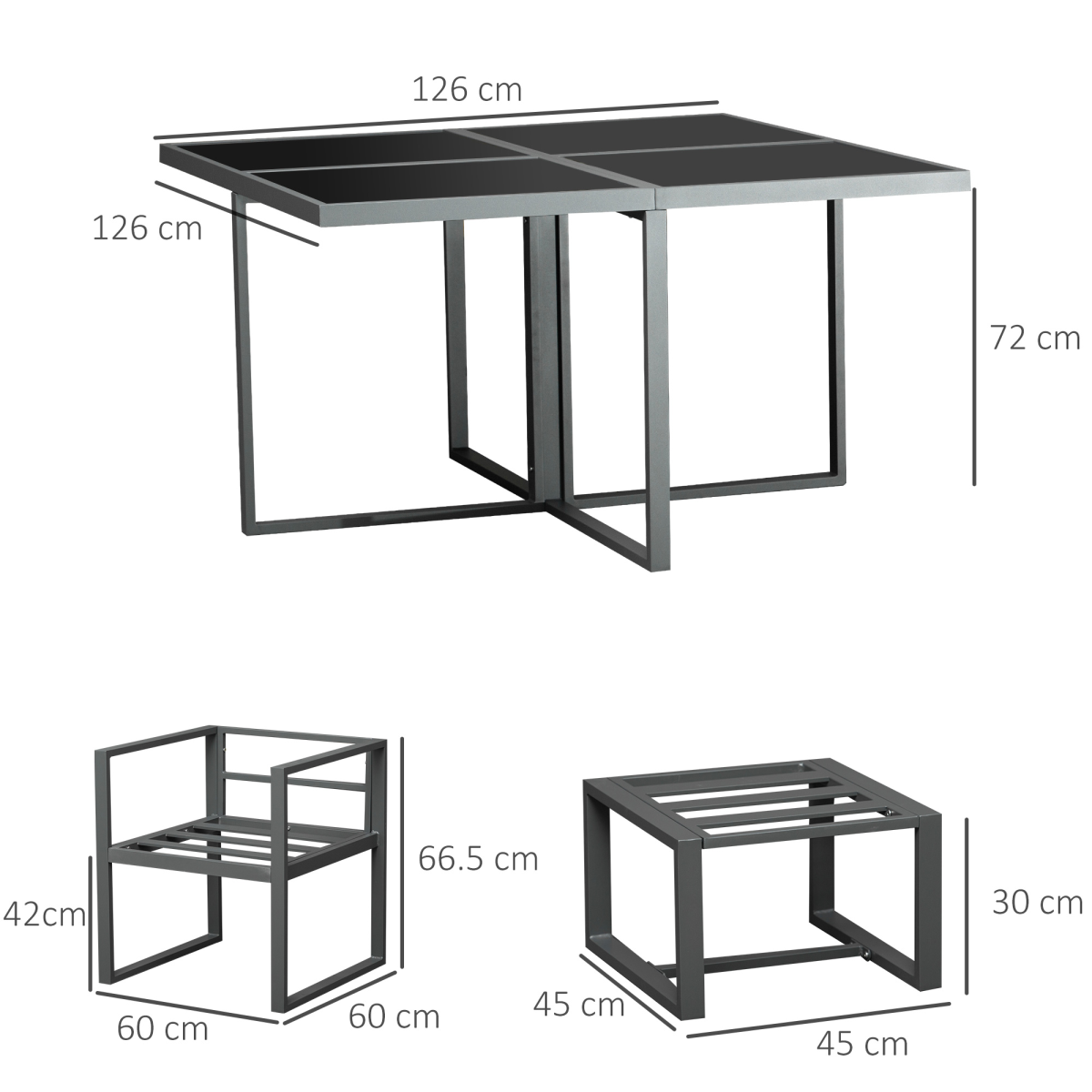 9-Piece Patio Dining Set with Cushioned Chairs, Ottomans & Table
