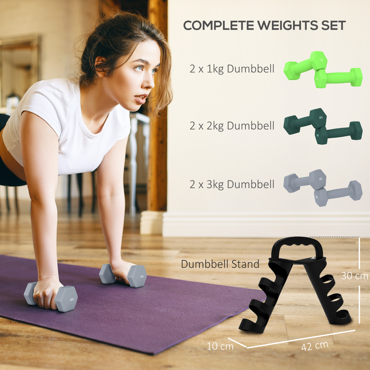 SPORTNOW Adjustable Dumbbell Set with Rack - Versatile Weights for Every Workout!