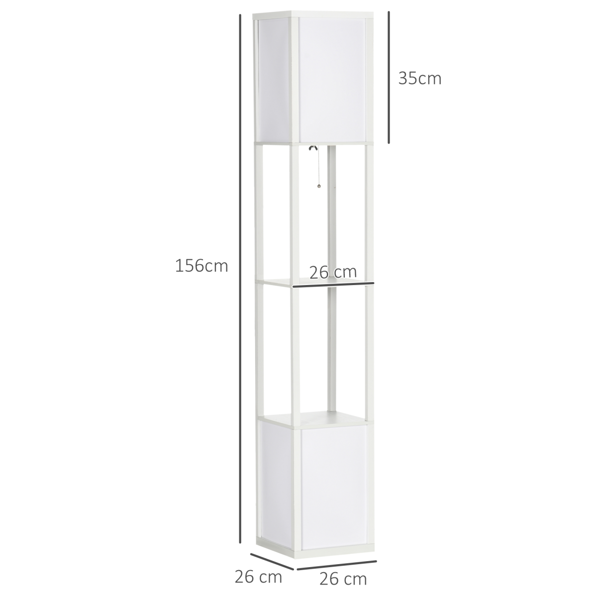 Versatile Dual Light Shelf Floor Lamp for Living Room & Bedroom