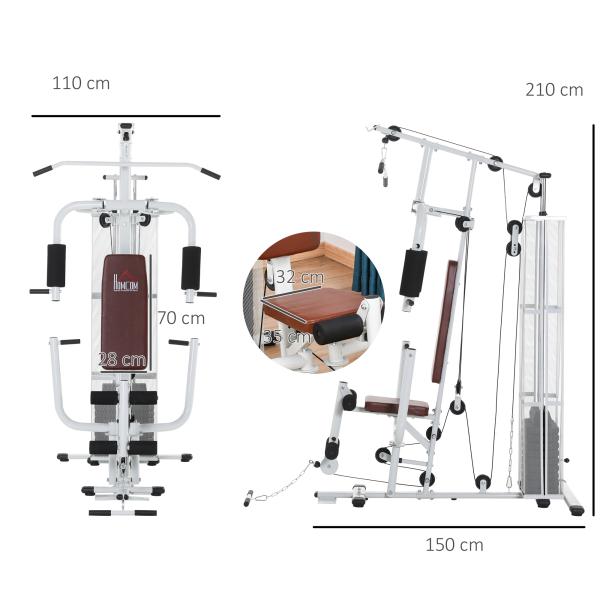 All-in-One Home Gym System: Versatile Weight Training Machine