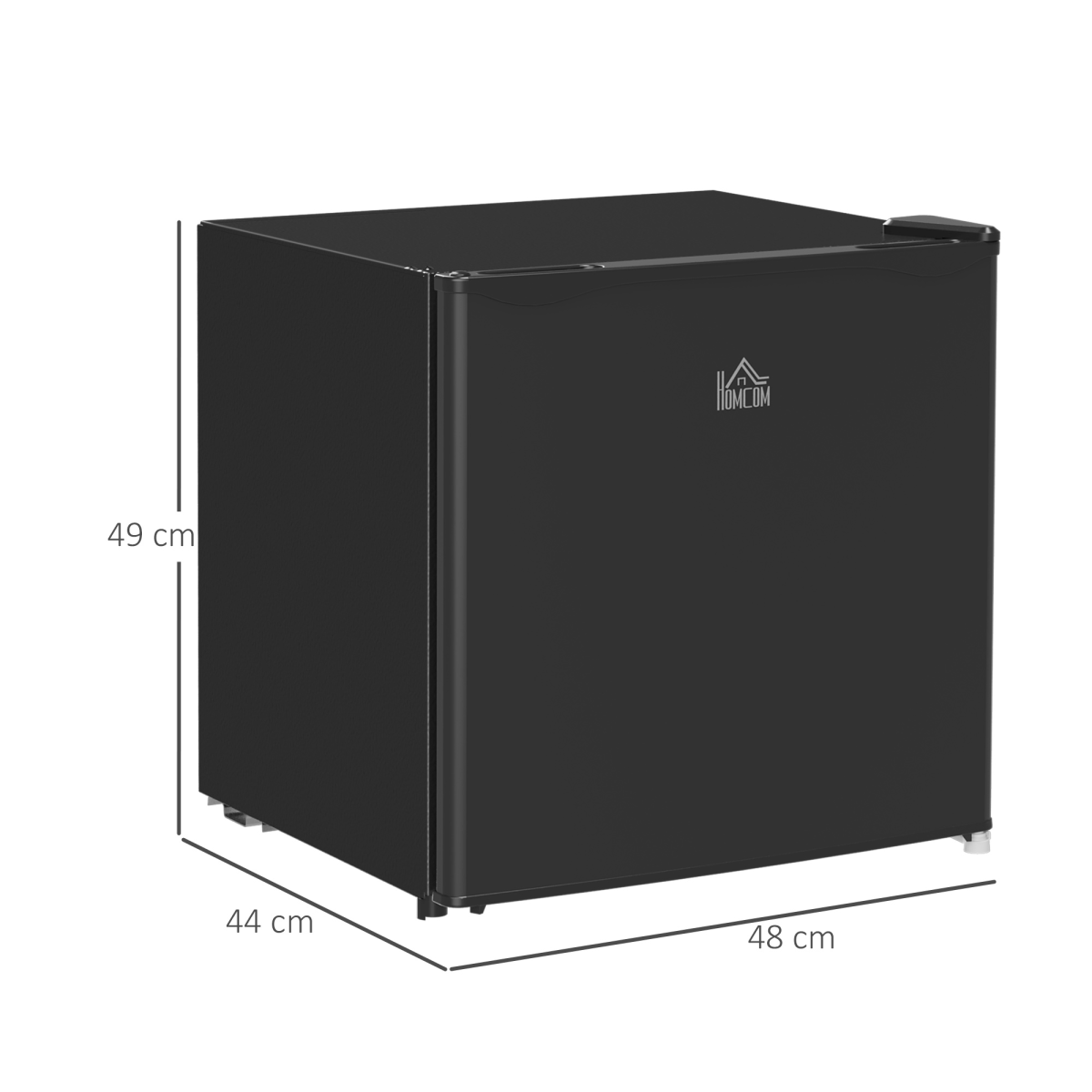 46L Compact Countertop Mini Fridge with Top Chiller - Sleek Black Design
