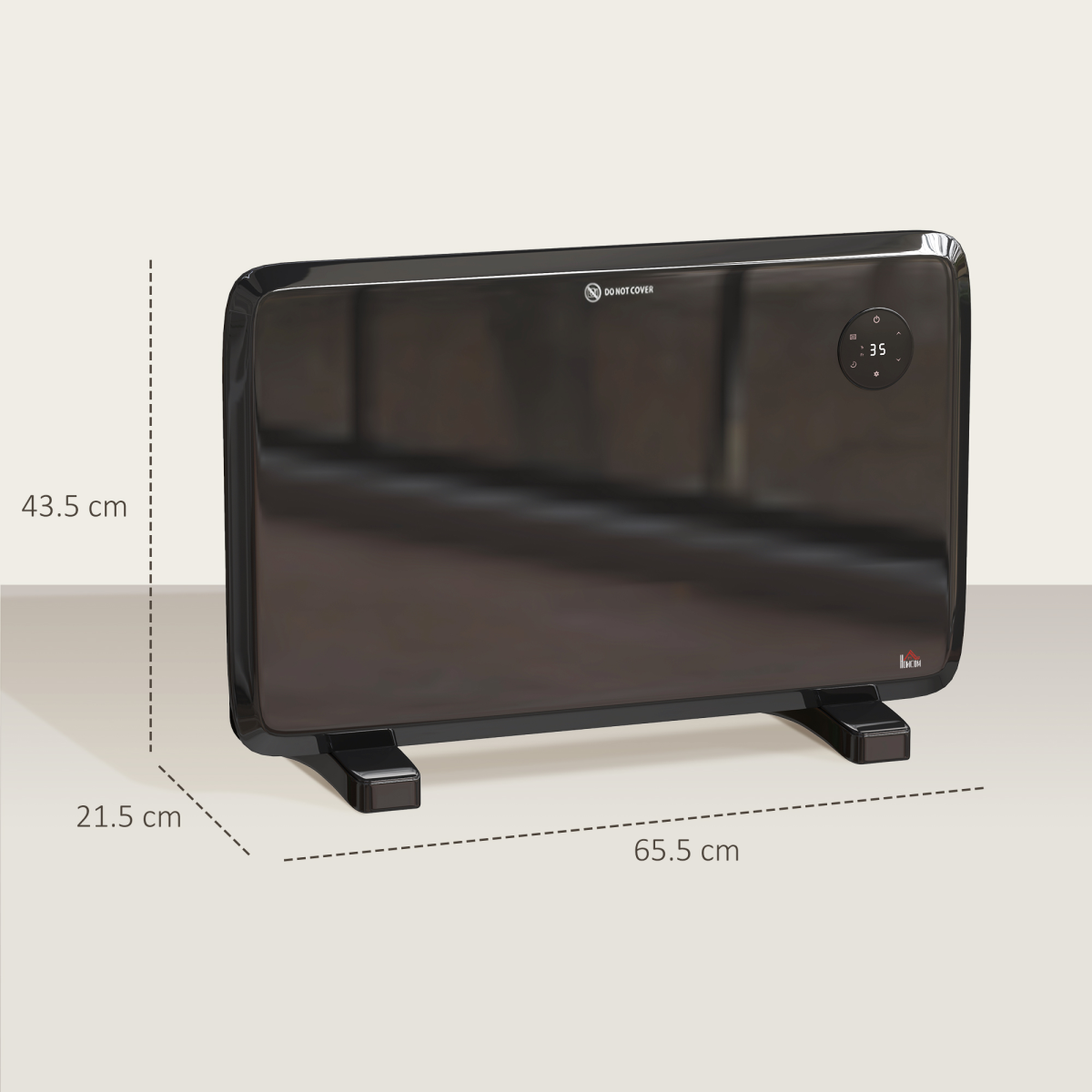 Slim Electric Heater: Quiet, Stylish, and Adjustable Warmth with Remote