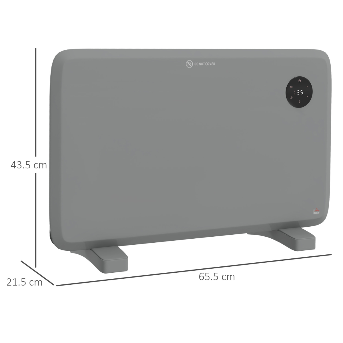 1200W Slimline Electric Heater with LED Display - Quiet, Modern & Safe
