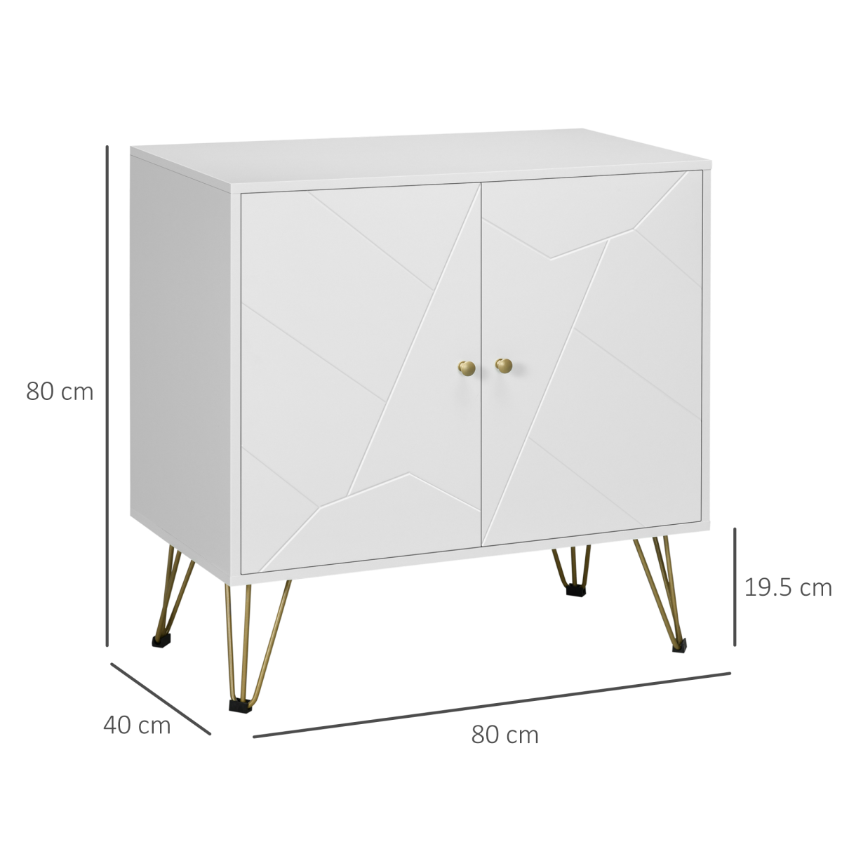 Elegant Freestanding Storage Cabinet with Adjustable Shelves
