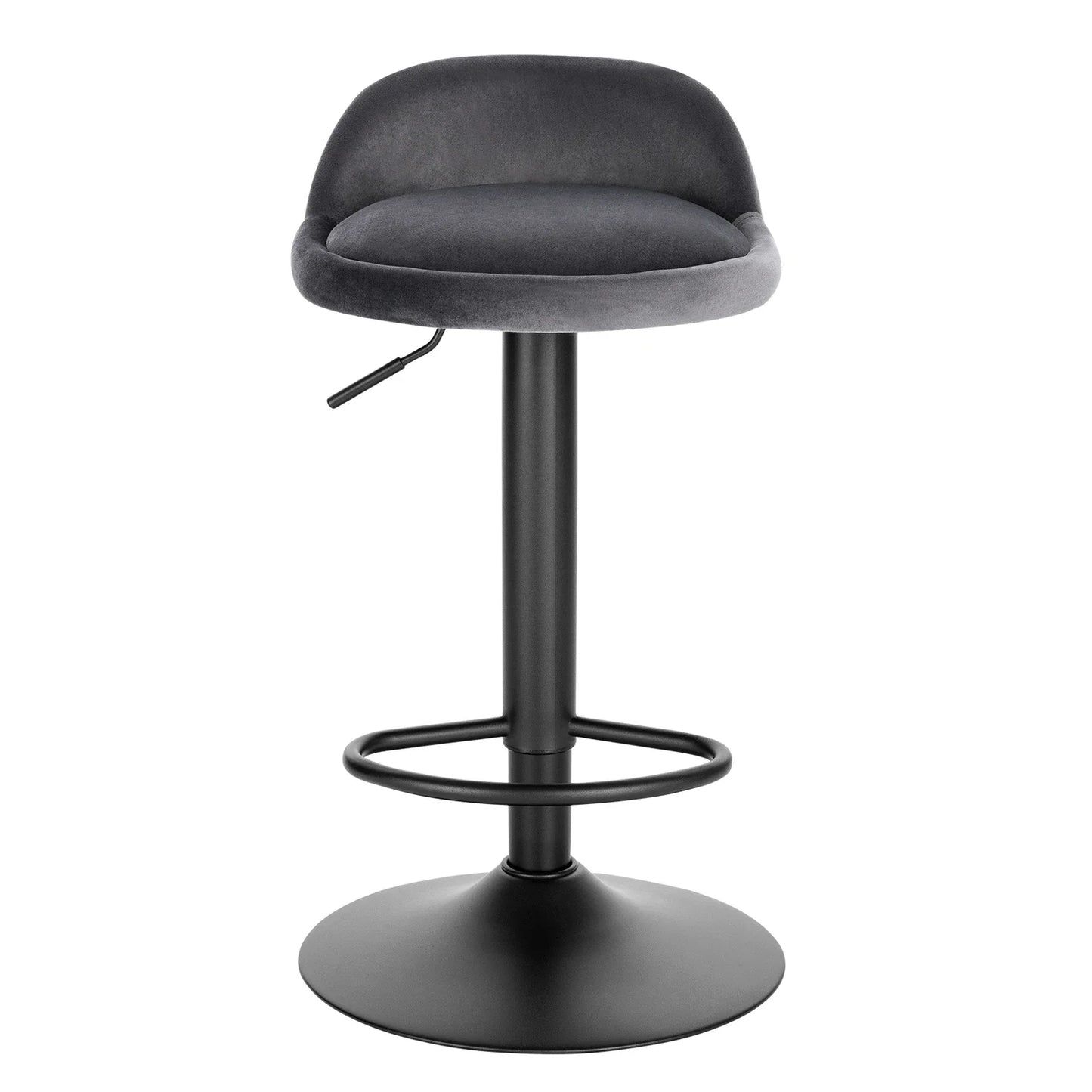 2Pcs/Set Velvet Swivel Bar Chairs with Footrest Backrest Height-Adjustable Bar Stool for Coffee Tea Kitchen Bar Home