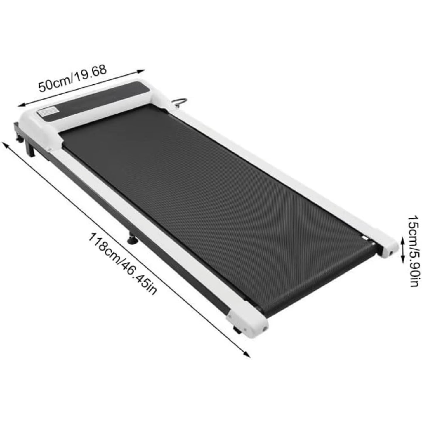 Compact Walking Pad Treadmill - 1.5HP, 150kg Capacity, Remote Control & LED Display for Home & Office Fitness