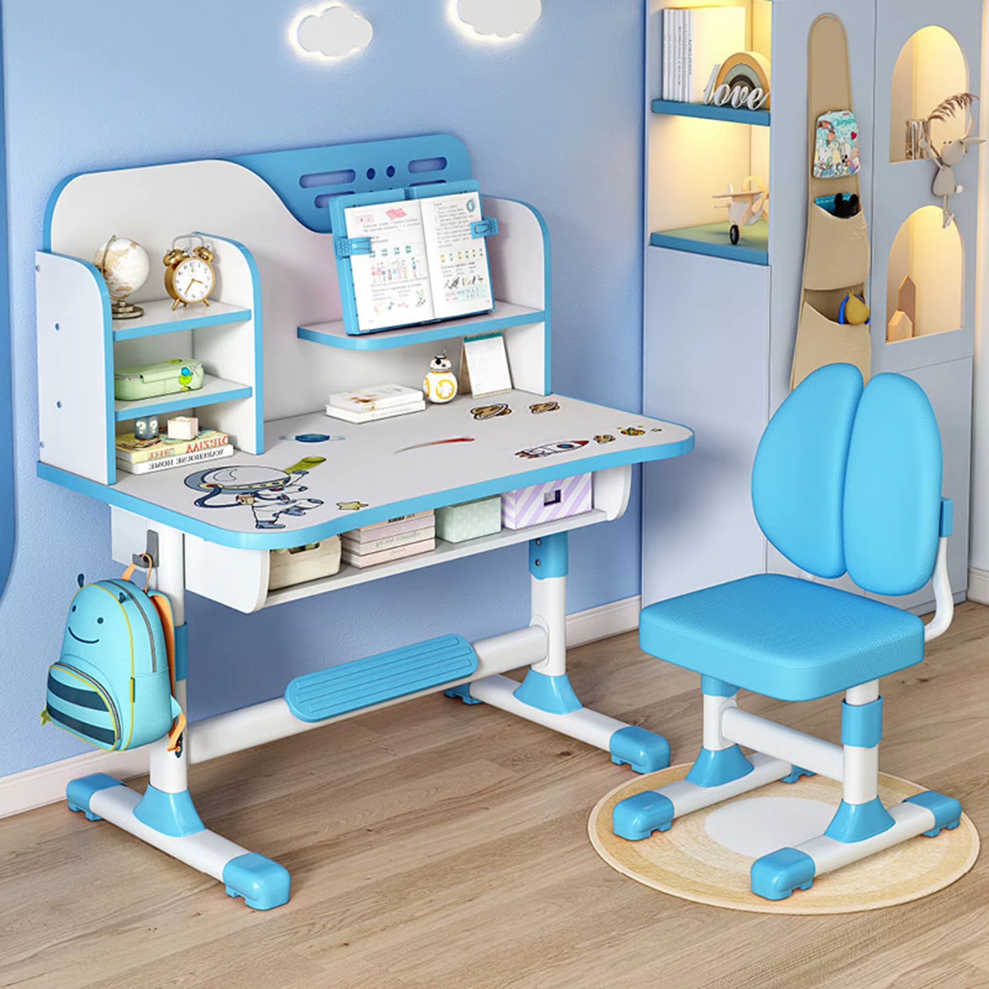 Transform Your Study Space: Ergonomic Adjustable Desk and Chair Set for Growing Students