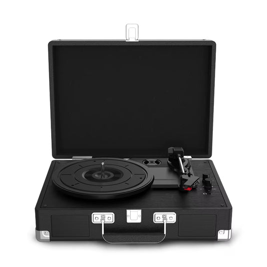 C210 Vintage Belt-Driven Gramophone Turntable - High-Fidelity Stereo with Built-In Speaker & 3-Speed Vinyl Record Player