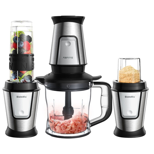Versatile 3-in-1 Food Processor: 700W Portable Juicer, Blender, and Grinder for Smoothies and Chopping