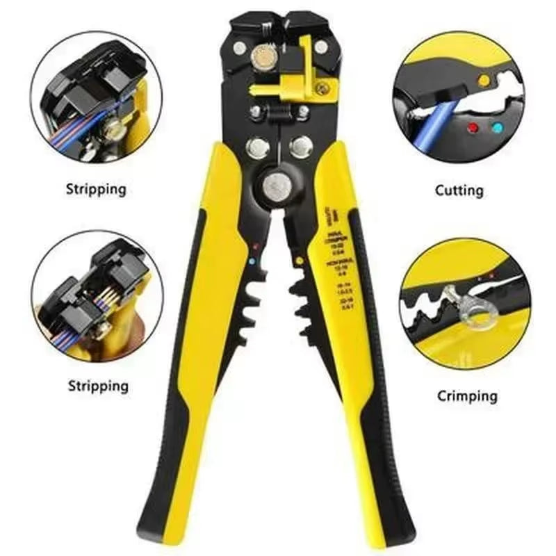 Adjustable Automatic Wire Stripper & Crimper - Multifunctional Hand Tool for Effortless Cable Cutting and Terminal Connections