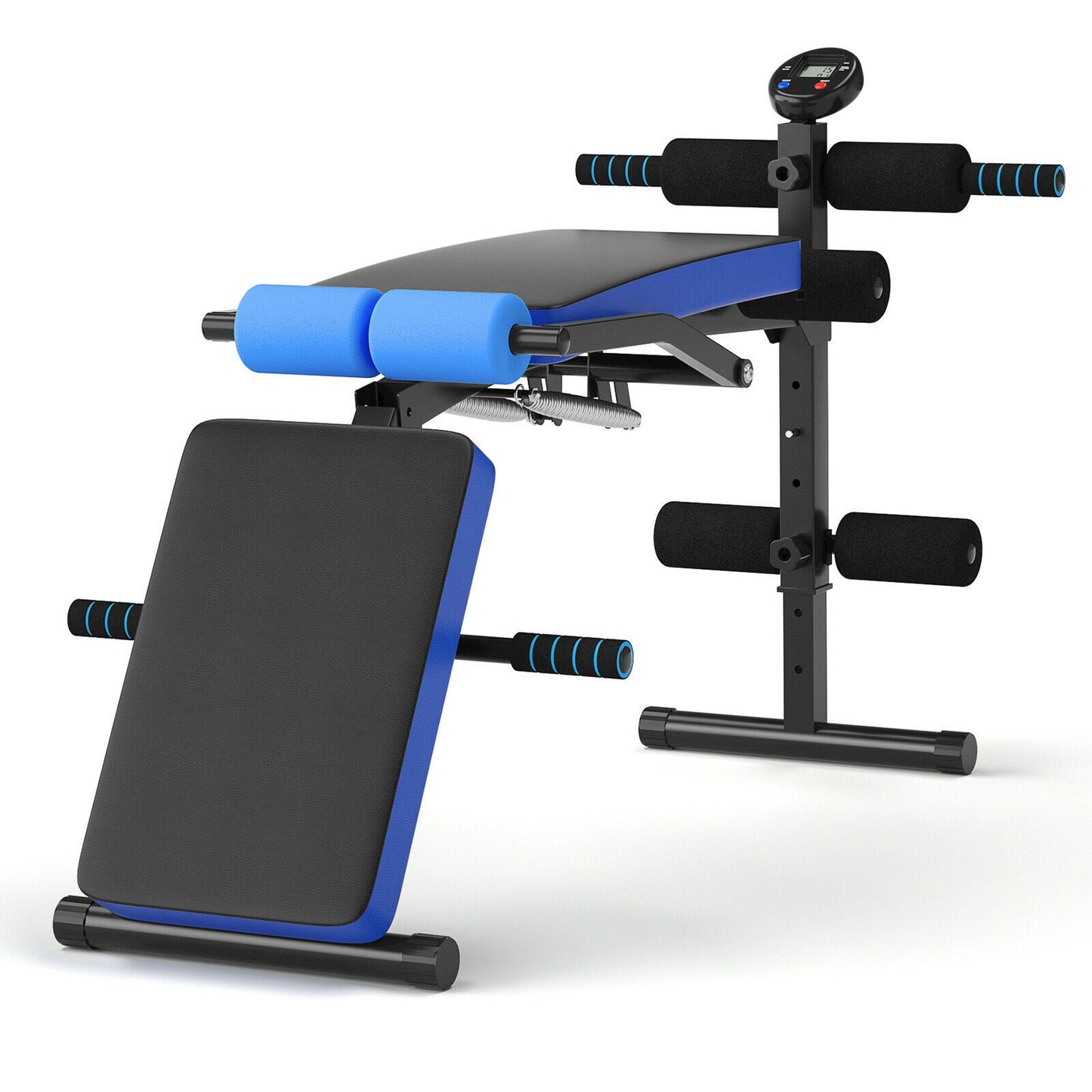 Adjustable Foldable Multi-Workout Weight Bench with LCD Display