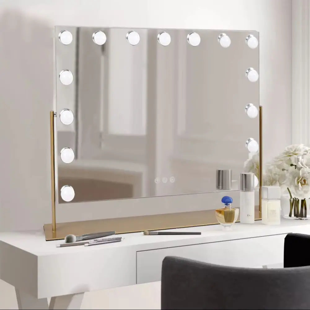 Glamour Glow Hollywood LED Vanity Mirror for Flawless Makeup Application