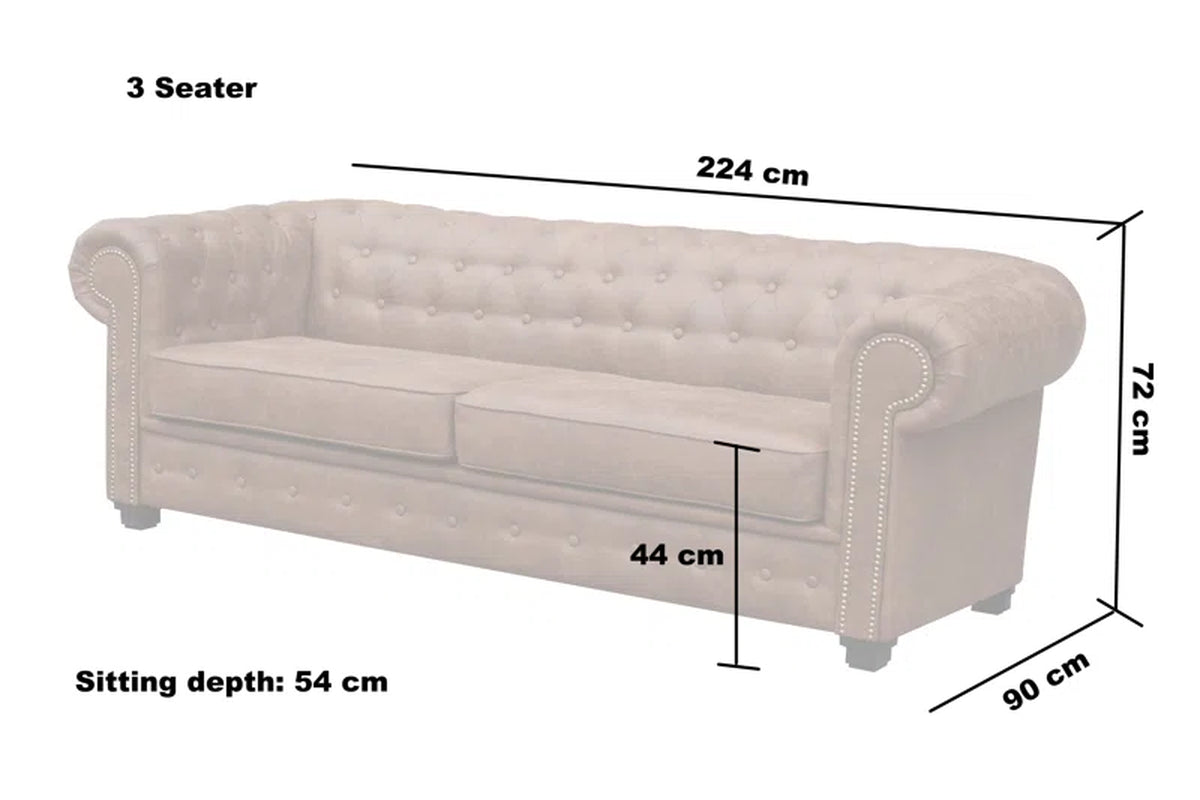 Haverly 3 Seater Chesterfield Fold Out Sofa Bed