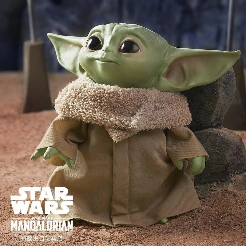 28Cm Baby Yoda Action Figure Toy Action Figure Plush Yoda Master Model Dolls Toys Boy Girls Collection Birthday Christmas Gifts