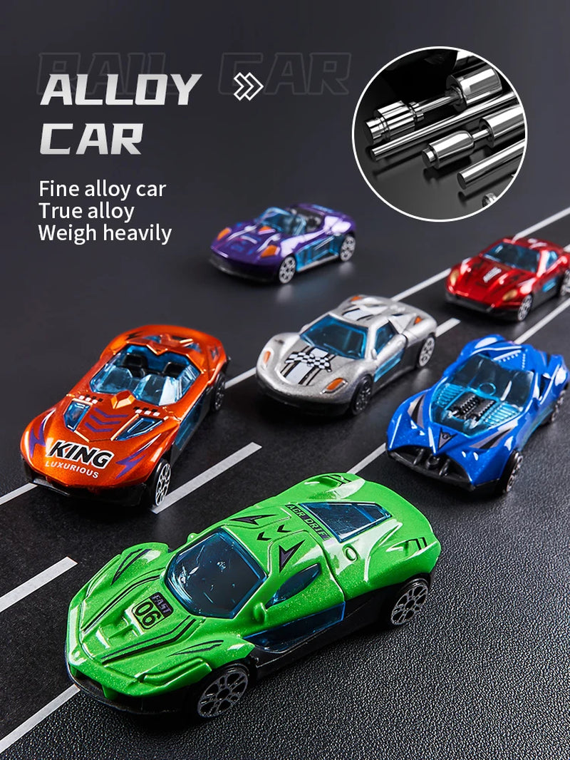 Transforming Coaster Racetrack Car with Rocket Lift - Perfect Gift for Christmas, Thanksgiving, Halloween, New Year, and Birthdays!