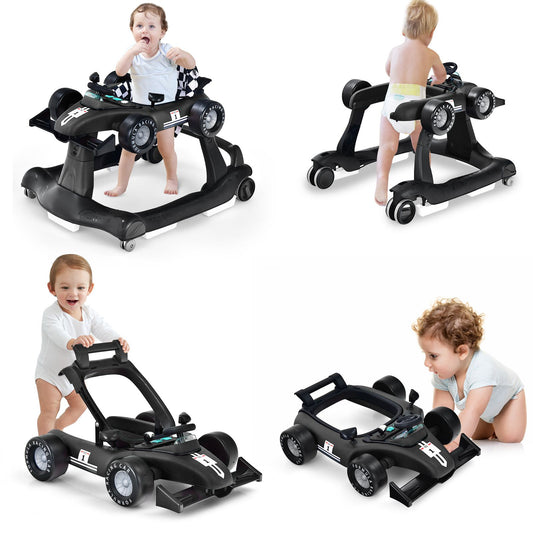 Versatile 4-In-1 Baby Push Walker - Adjustable Height & Speed for Growing Toddlers