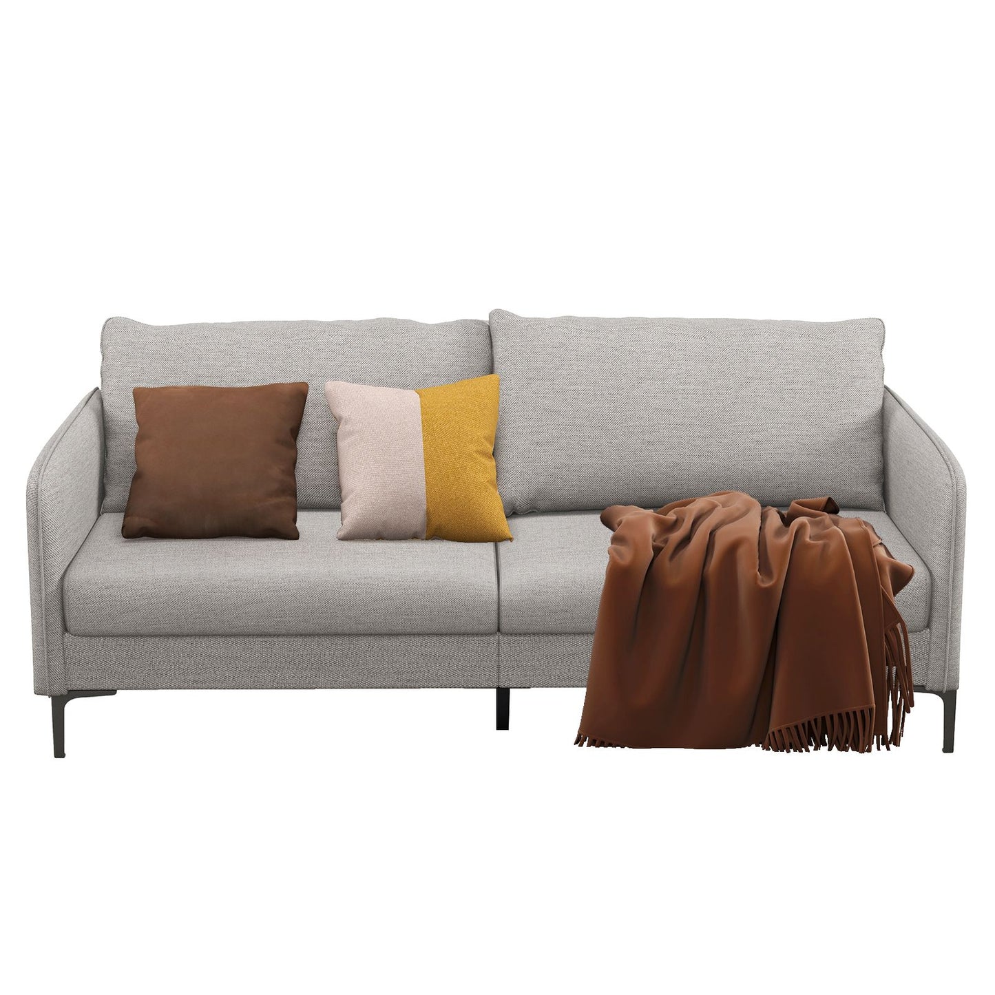 Modern Loveseat 3-Seater Upholstered Sofa with Washable Cushion Covers