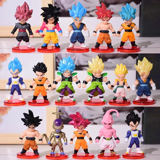 Ultimate Dragon Ball Z Action Figure Set - 16Pcs Super Saiyan Goku, Gohan, Vegeta, Broly, Piccolo & Majin Buu Collectible Toys
