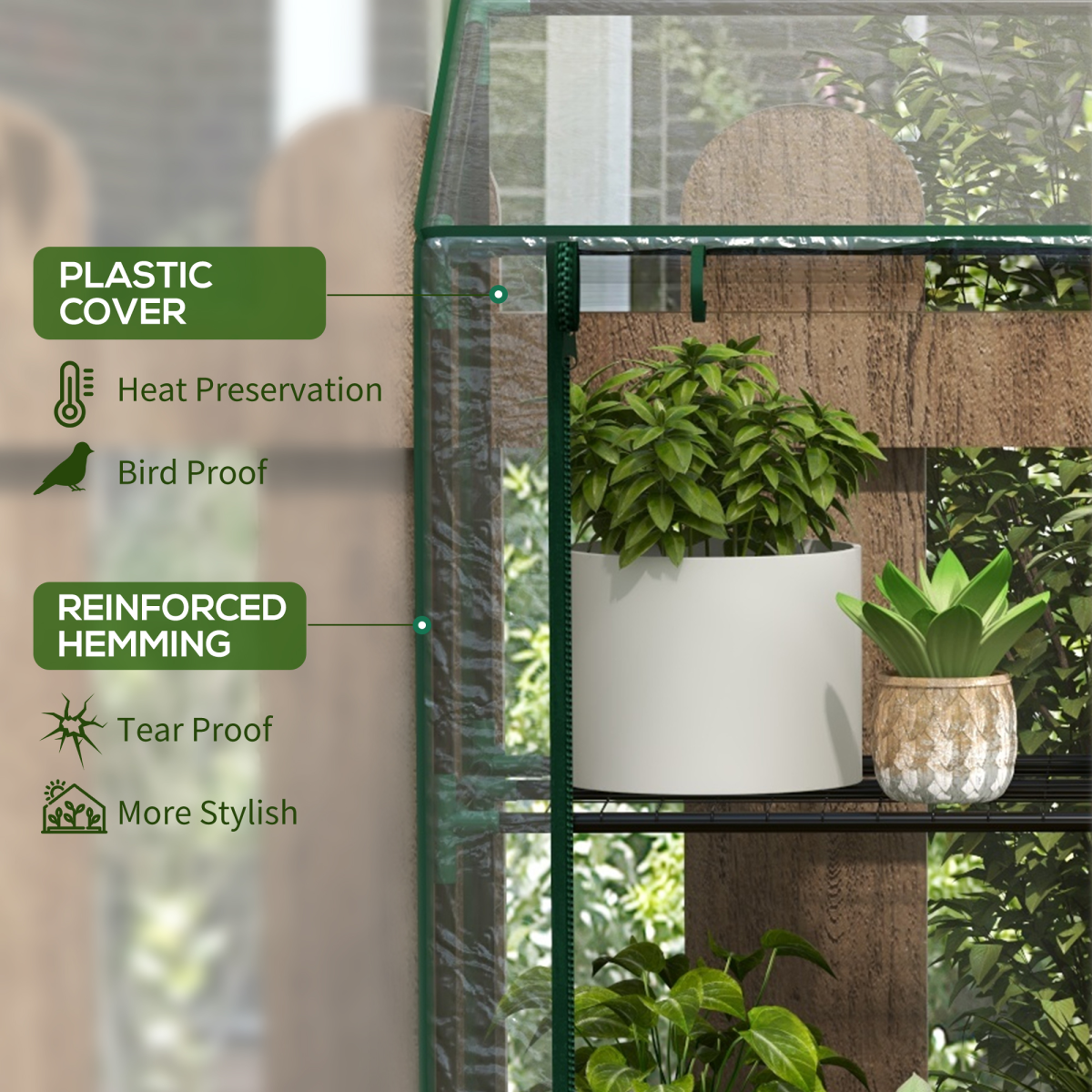 Compact Lean-to Mini Greenhouse: Grow & Organize Your Plants Anywhere
