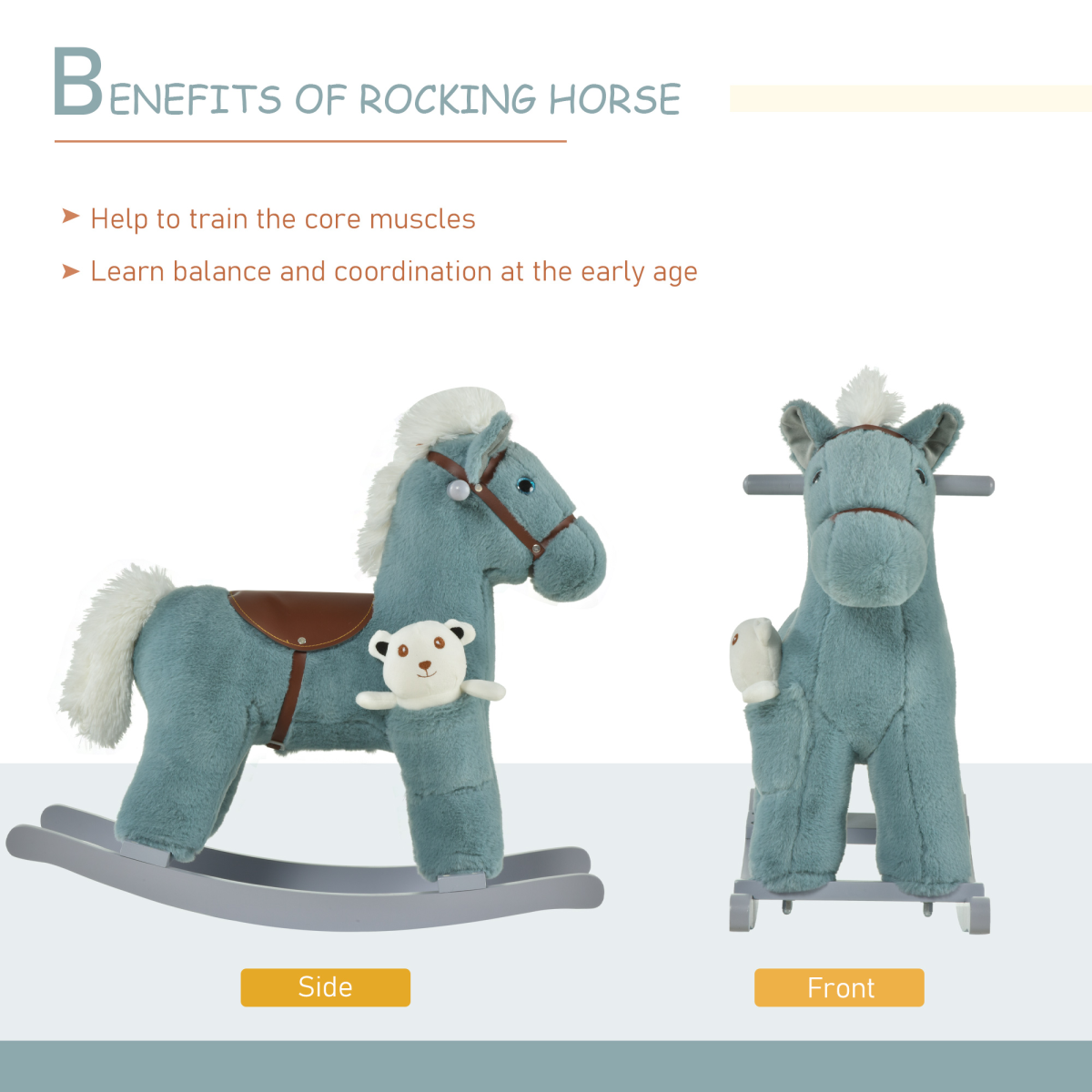 Kids Rocking Horse: Timeless Wooden Ride-On Toy for Safe Fun