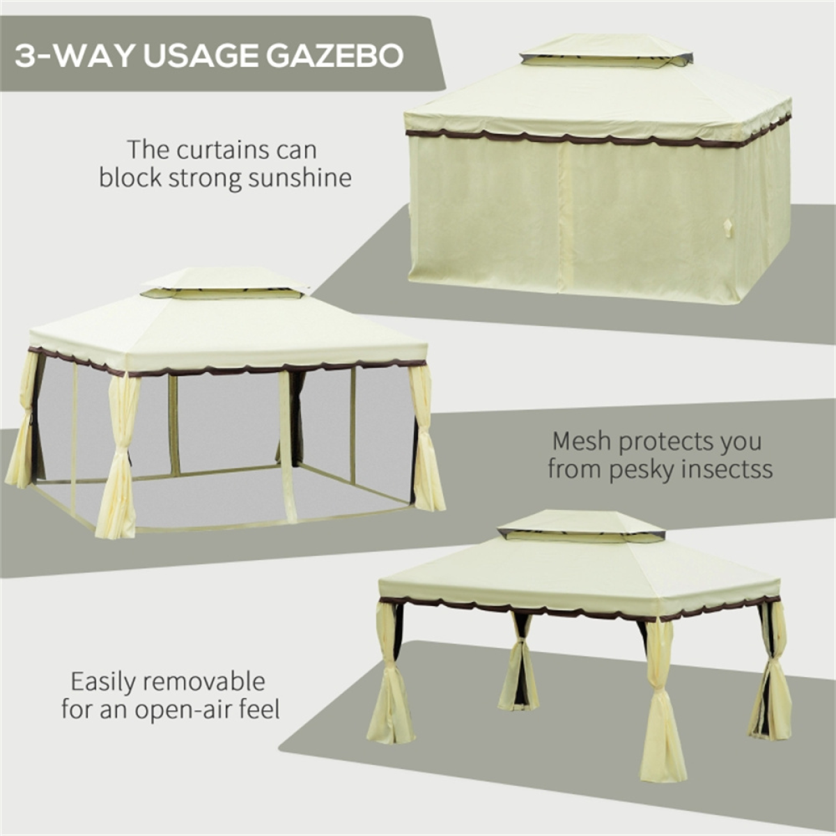 Cozy Oasis Portable Gazebo - Outdoor Shelter with Privacy & Airflow Features