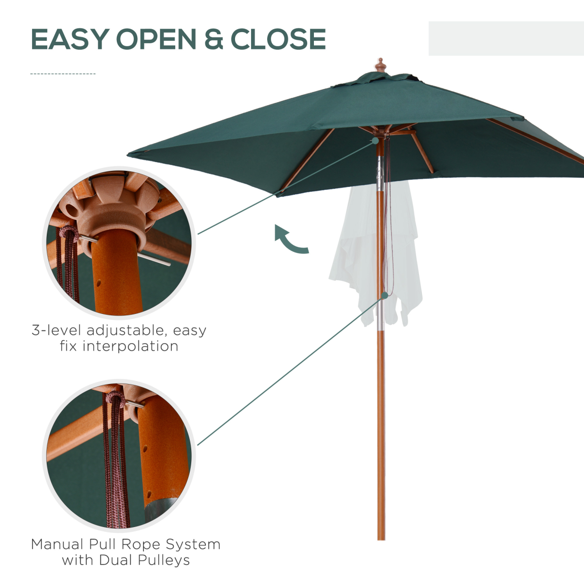 Stylish Wall-Mounted Patio Umbrella - Ultimate Sun Protection & Shade