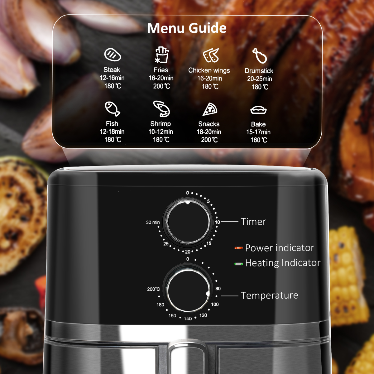 1500W 4.5L Air Fryer: Healthy Cooking Made Easy for the Whole Family