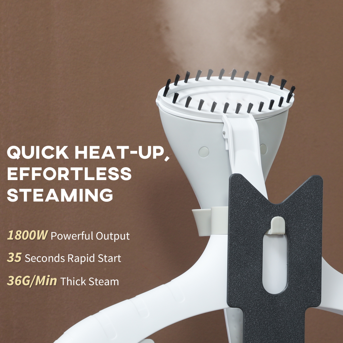1800W Powerful Garment Steamer - Fast Wrinkle Remover, 1.8L Tank