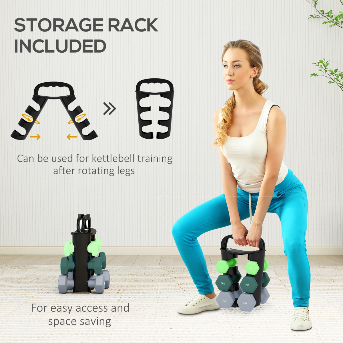 SPORTNOW Adjustable Dumbbell Set with Rack - Versatile Weights for Every Workout!