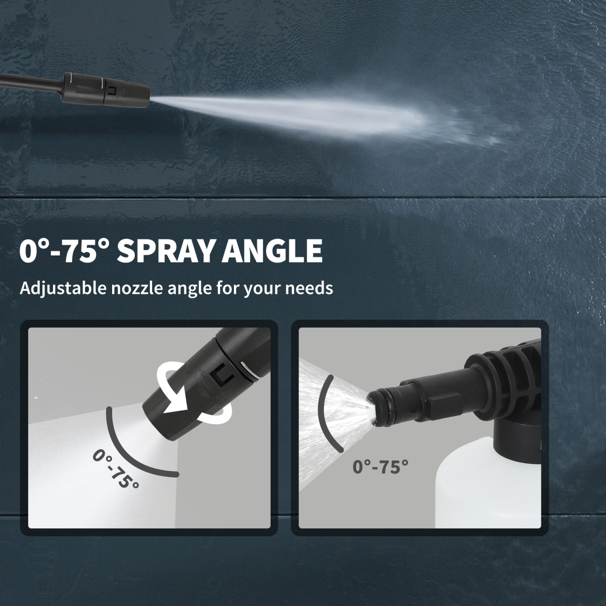 2200W Power Washer 170 Bar Pressure with Adjustable Nozzle