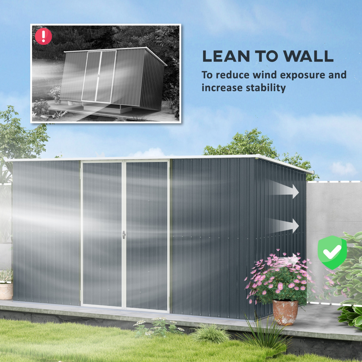 11x5.6ft Metal Garden Shed: Secure, Durable, & Easy Assembly!