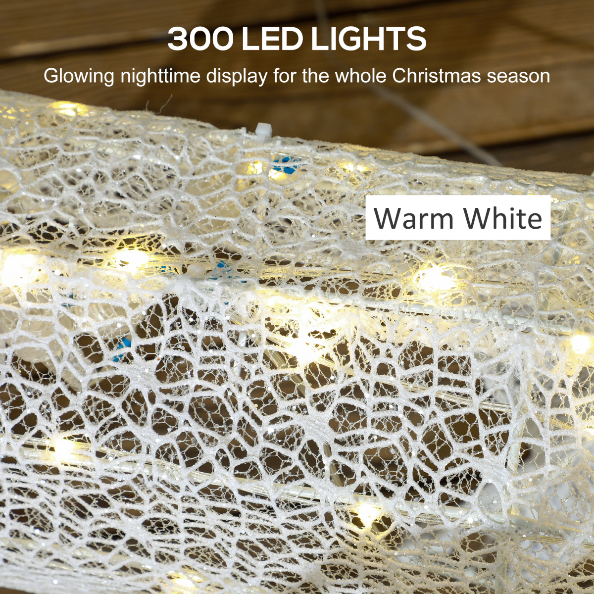 3-Piece 300-LED Christmas Reindeer Family Lighted Decor