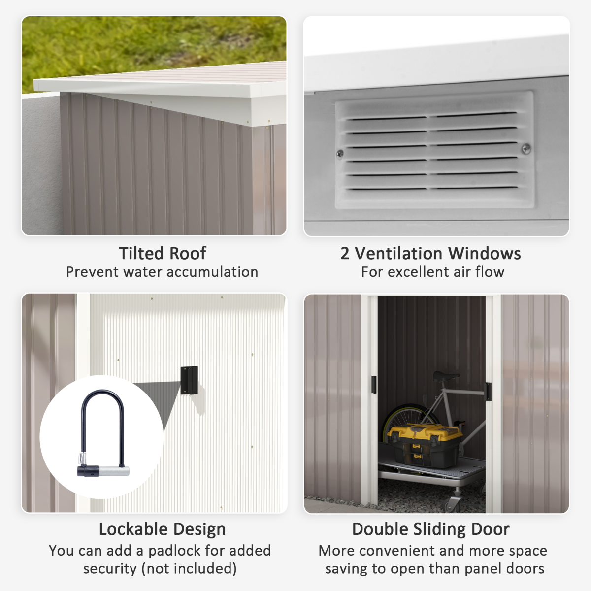 Durable Garden Shed: Weatherproof, Lockable, Easy Assembly