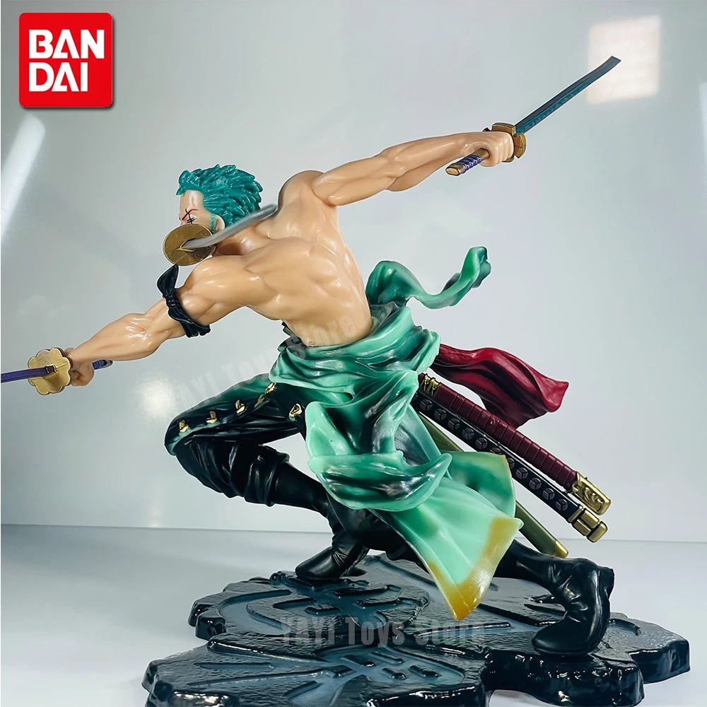 Roronoa Zoro 10cm Three-Blade Anime Figure - Premium Sa-Maximum Manga Statue for Collectors