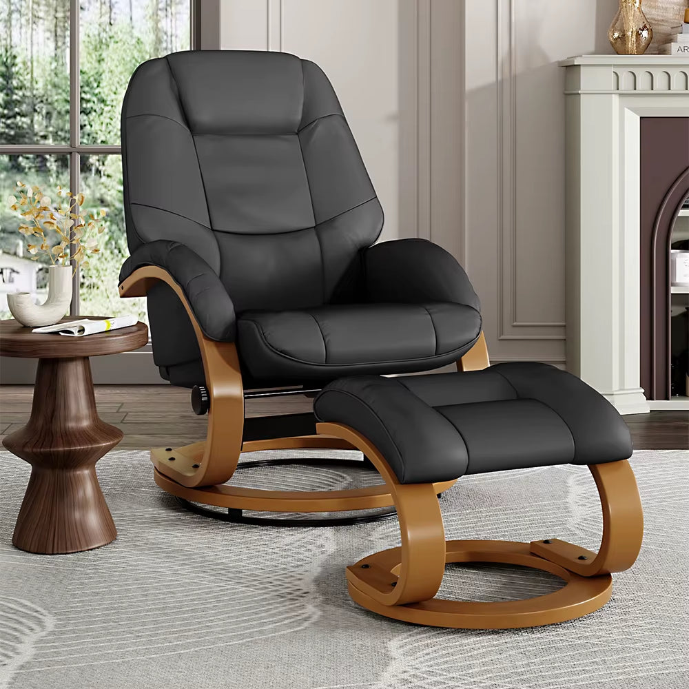 Ergonomic Executive Office Reclining Chair with Footstool for Living Room Bedroom