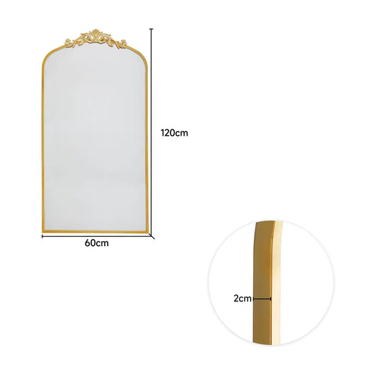 Vintage Gold Decorative Wall Mirror for Living Room, Bedroom, or Hallway