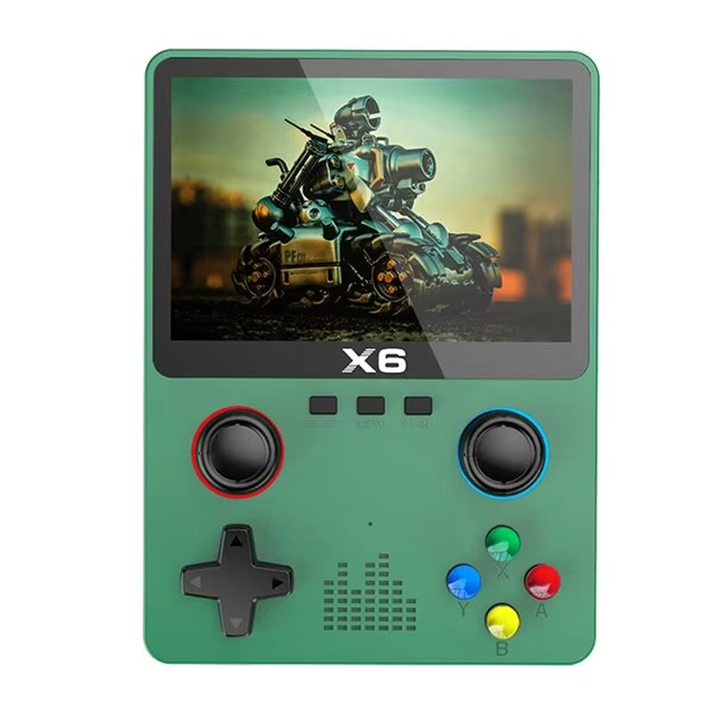 2023 X6 Handheld Game Console - 3.5" IPS Screen, Dual Joystick & 11 GBA Games - Perfect Gift for Kids!