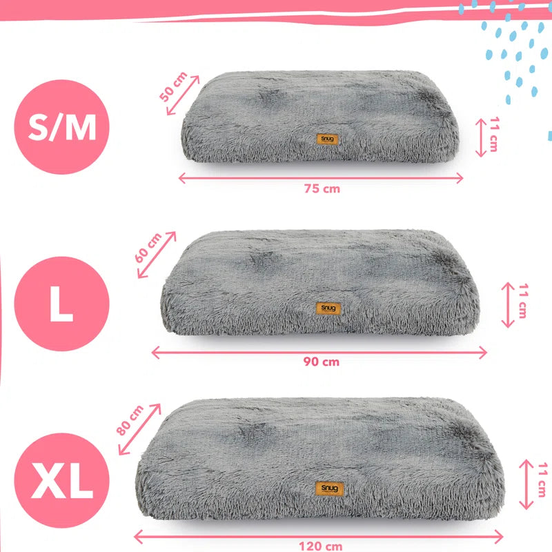 Furry Friends Super Fluffy Grey Pet Bed