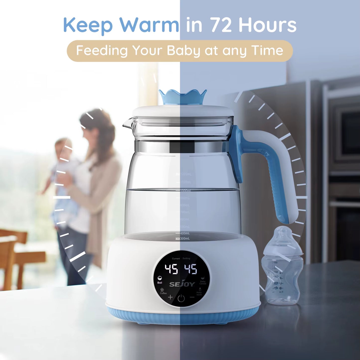 Infant Thermostatic Milk Regulator - 800W Electric Baby Formula Kettle & Automatic Warmer for Perfect Feeding Every Time