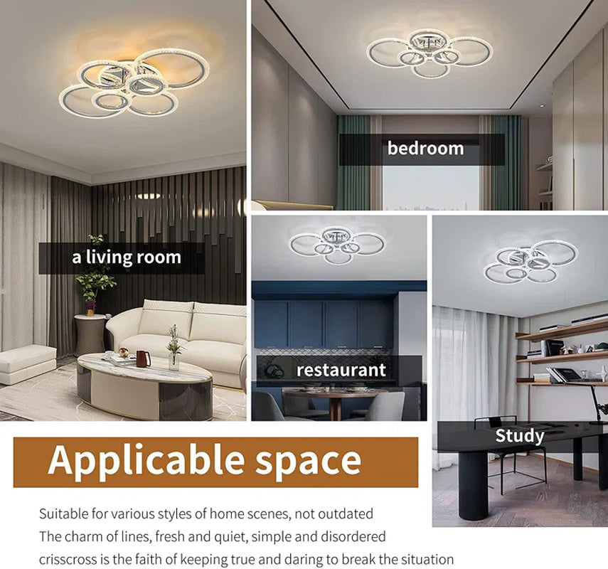 Elora 6-Light 80Cm Acrylic LED Flush Mount