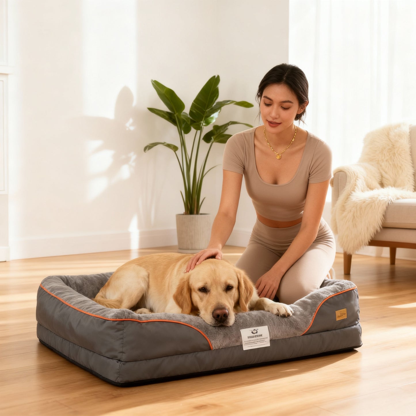 Ultimate Comfort Jumbo Orthopaedic Dog Bed with Memory Foam Couch Waterproof Removable Cover
