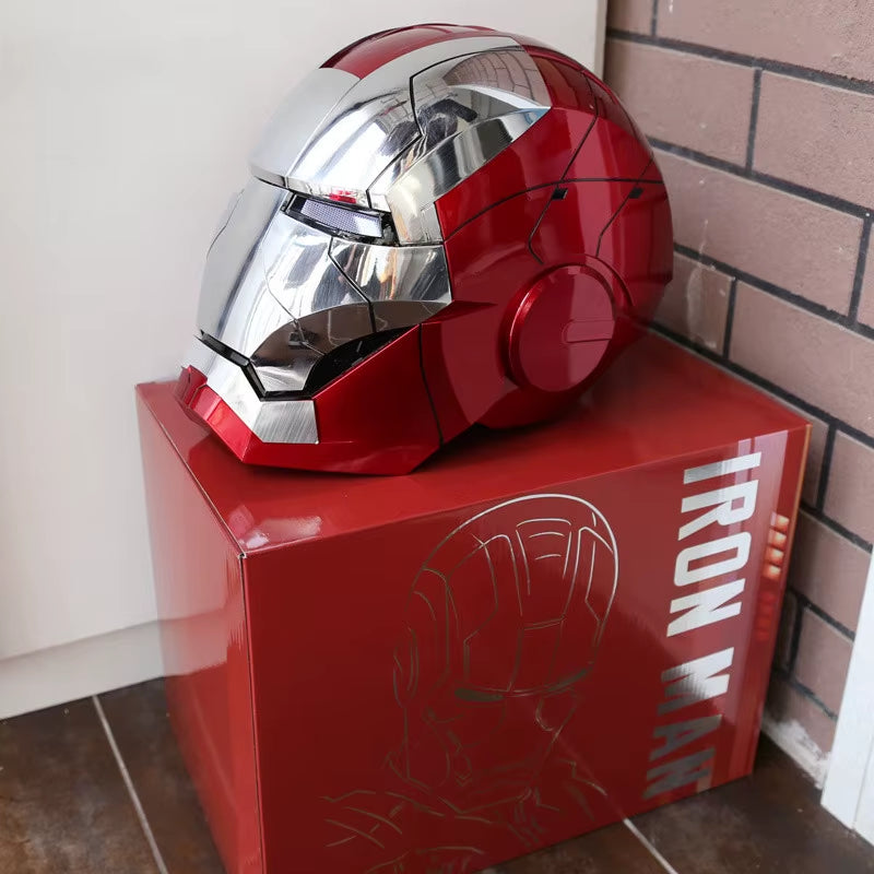 iron man electronic helmet uk Iron Man Helmet Cosplay Voice Control Eyes with LED Light Model Perfec– 1shopstop