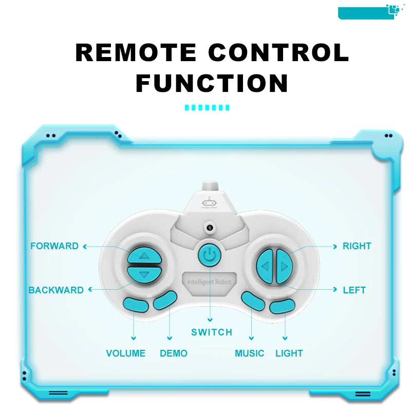 Ebo Rechargeable RC Robot Toy for Kids - Remote Control with Music & LED Eyes - Perfect Gift for Boys and Girls