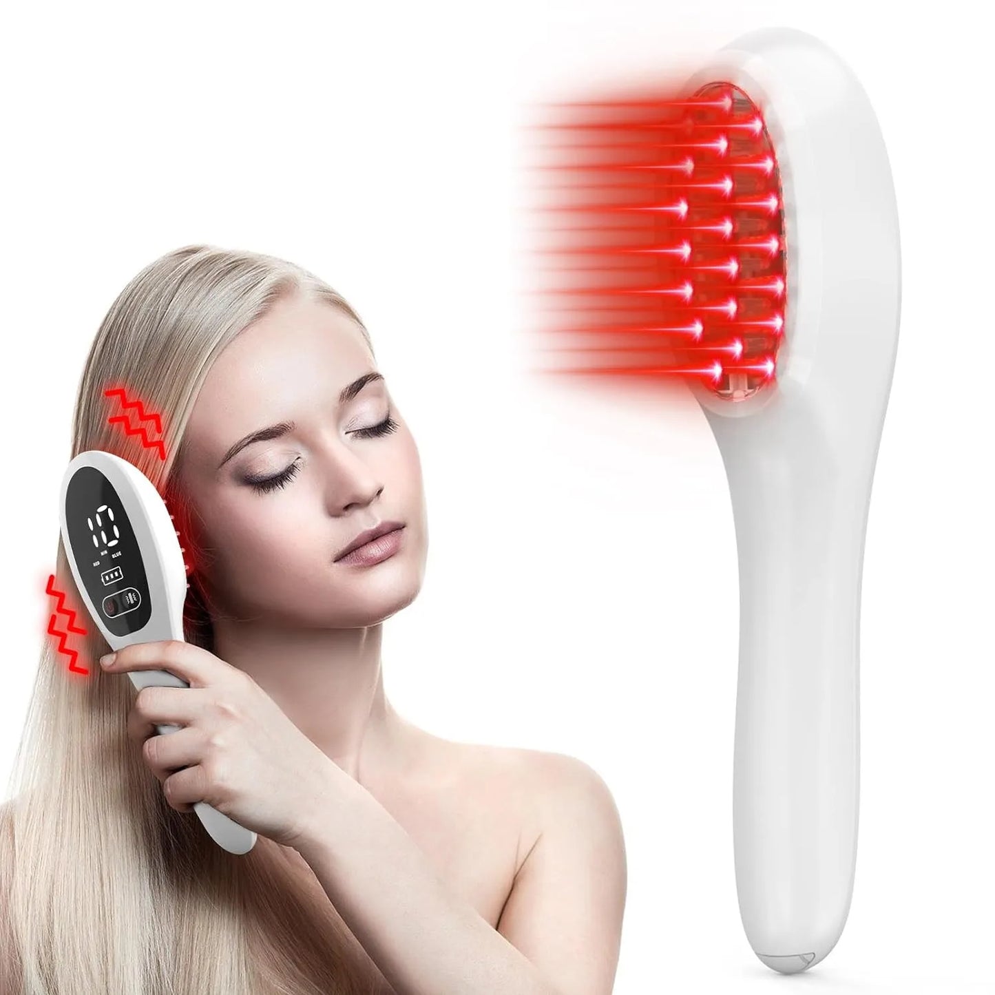 Electric Laser Hair Growth Comb Hair Therapy Comb Vibration Massage Hair Care Brush