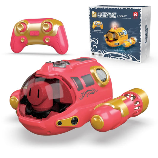 2.4GHz Waterproof Remote Control Motorboat - Perfect RC Steamboat Toy for Kids