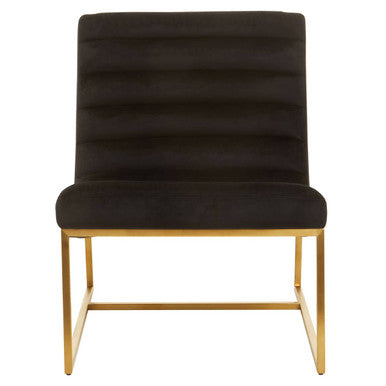 Vogue Black and Gold Lounge Chair