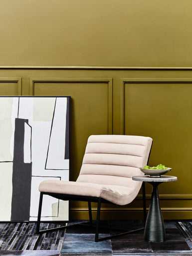 Vogue Ivory Velvet  Lounge Chair