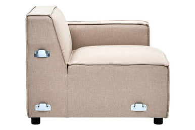 Toulouse Natural Fabric Left Arm Sofa