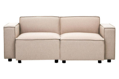 Toulouse Natural Fabric Left Arm Sofa