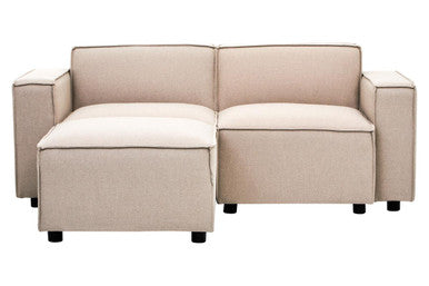 Toulouse Natural Fabric Left Arm Sofa